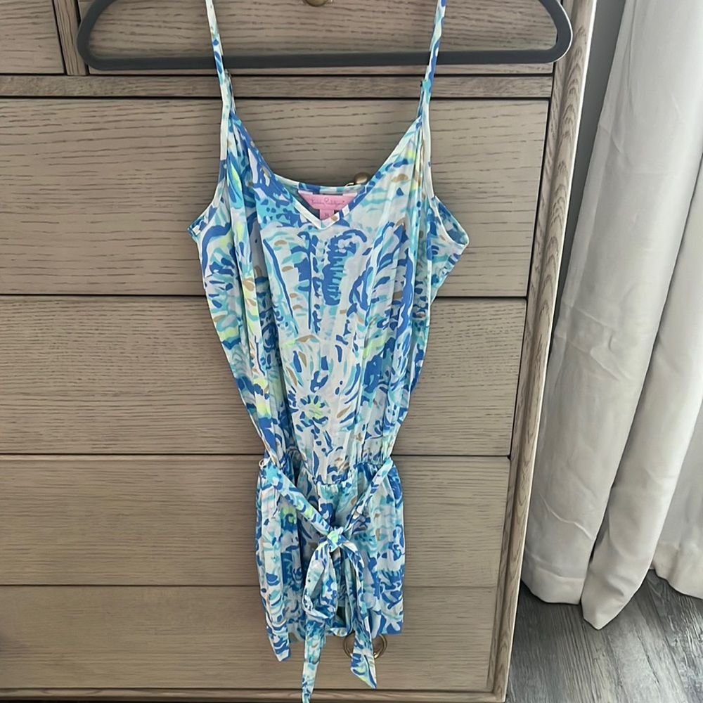 Lilly Pulitzer Salty Seas Deanna tank silk romper